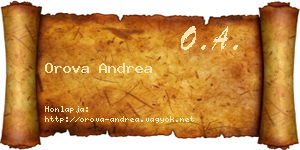 Orova Andrea névjegykártya