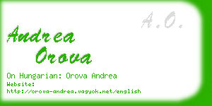 andrea orova business card